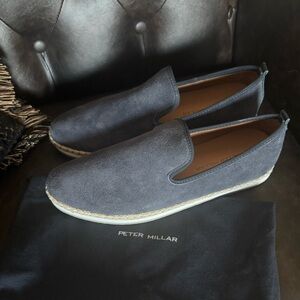 Peter Millar blue suede loafers